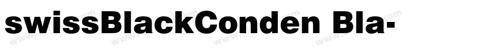 swissBlackConden Bla字体转换